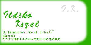 ildiko kszel business card